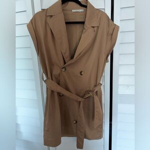 Abercrombie & Fitch Tan Trench Coat Mini Dress